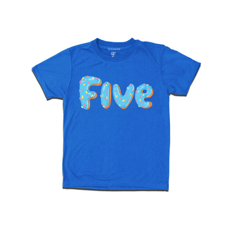 Donut Birthday boy t shirts for 5th birthday