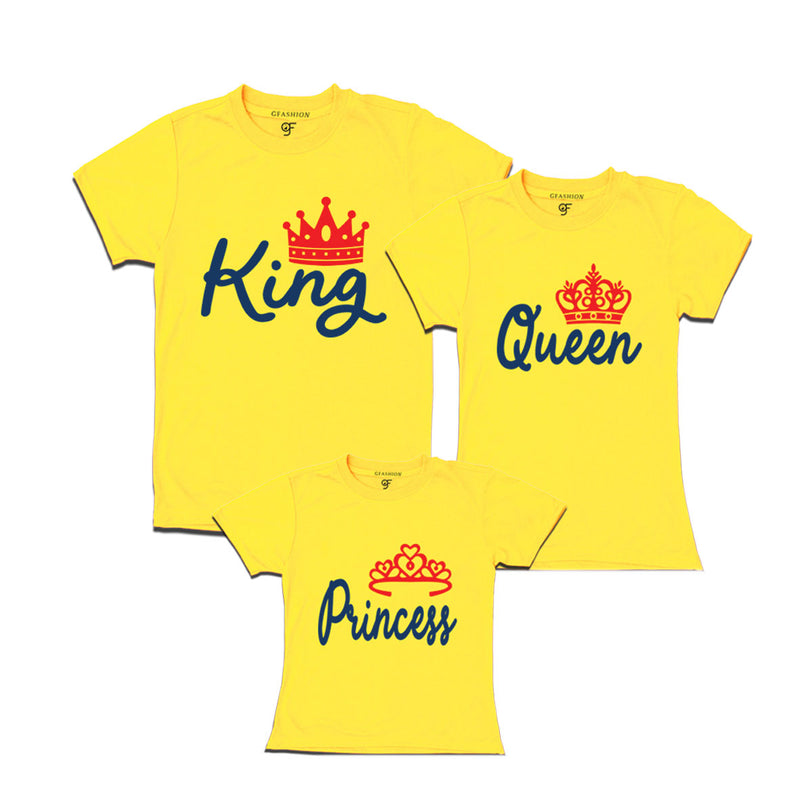 king queen and princess matching family t-shirt