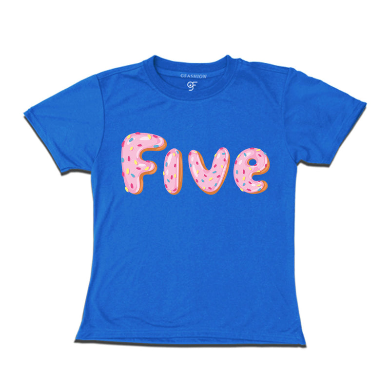 Donut Birthday girl t shirts for 5th birthday
