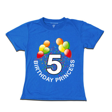 Birthday princess t shirts for 5th birthday