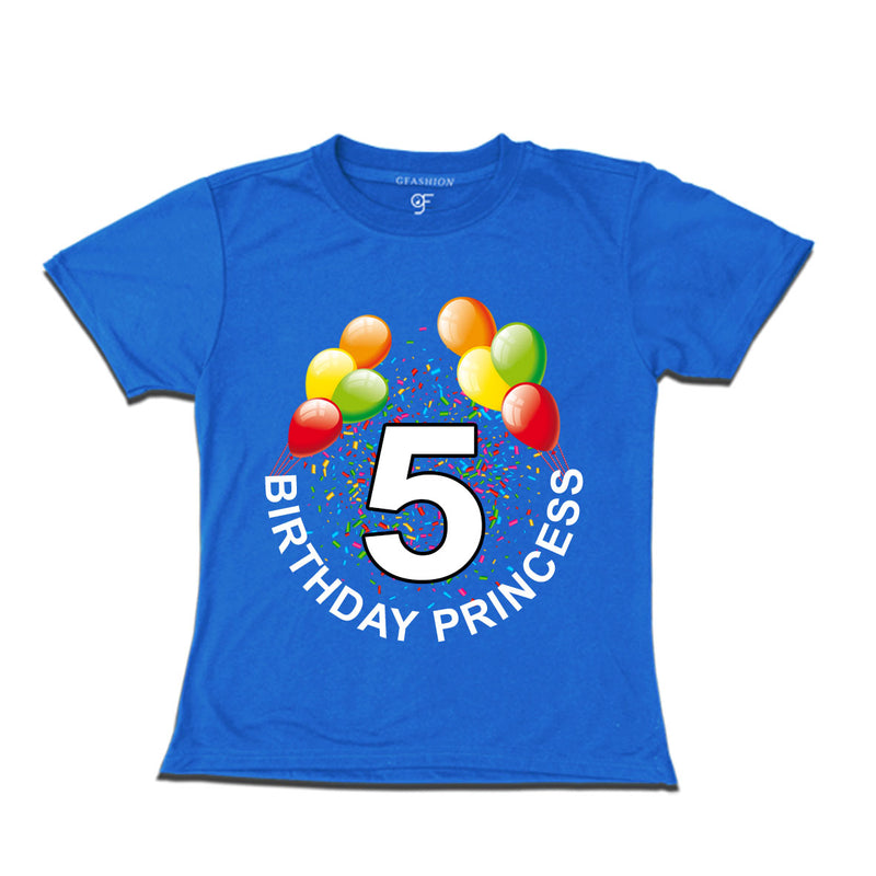 Birthday princess t shirts for 5th birthday