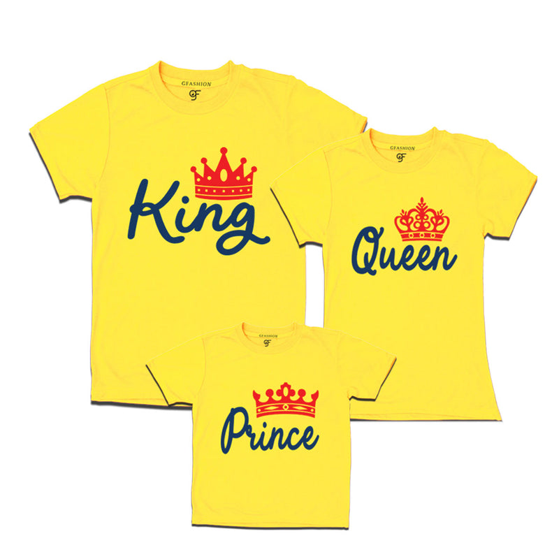 king queen and prince matching family t-shirt