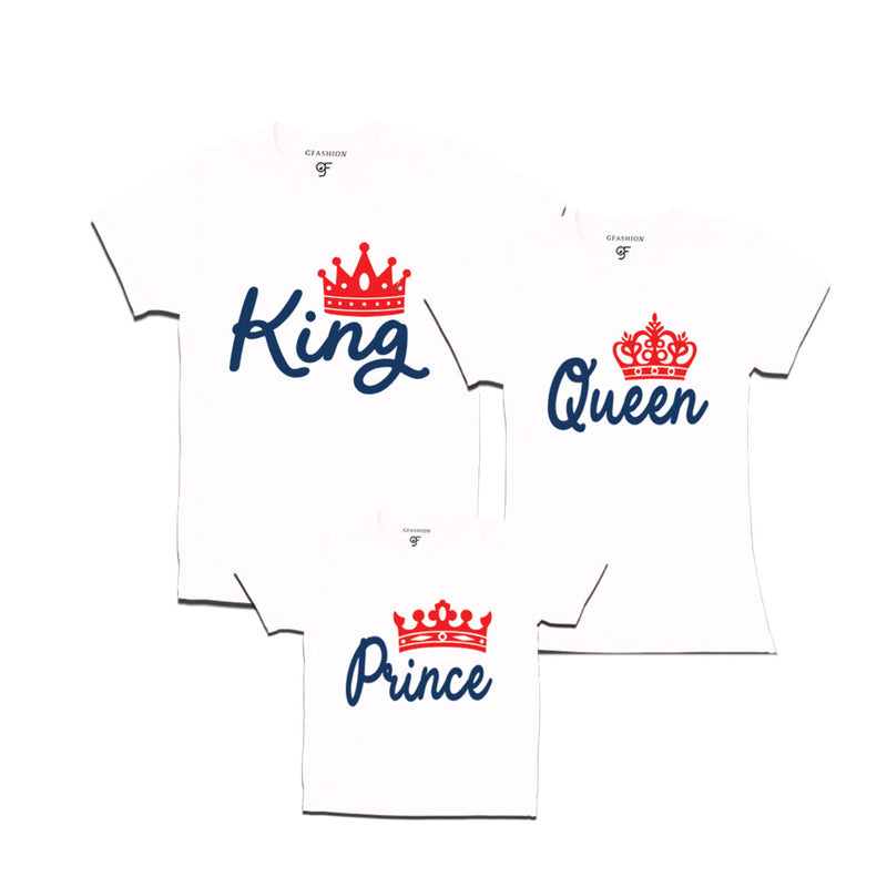 king queen and prince matching family t-shirt