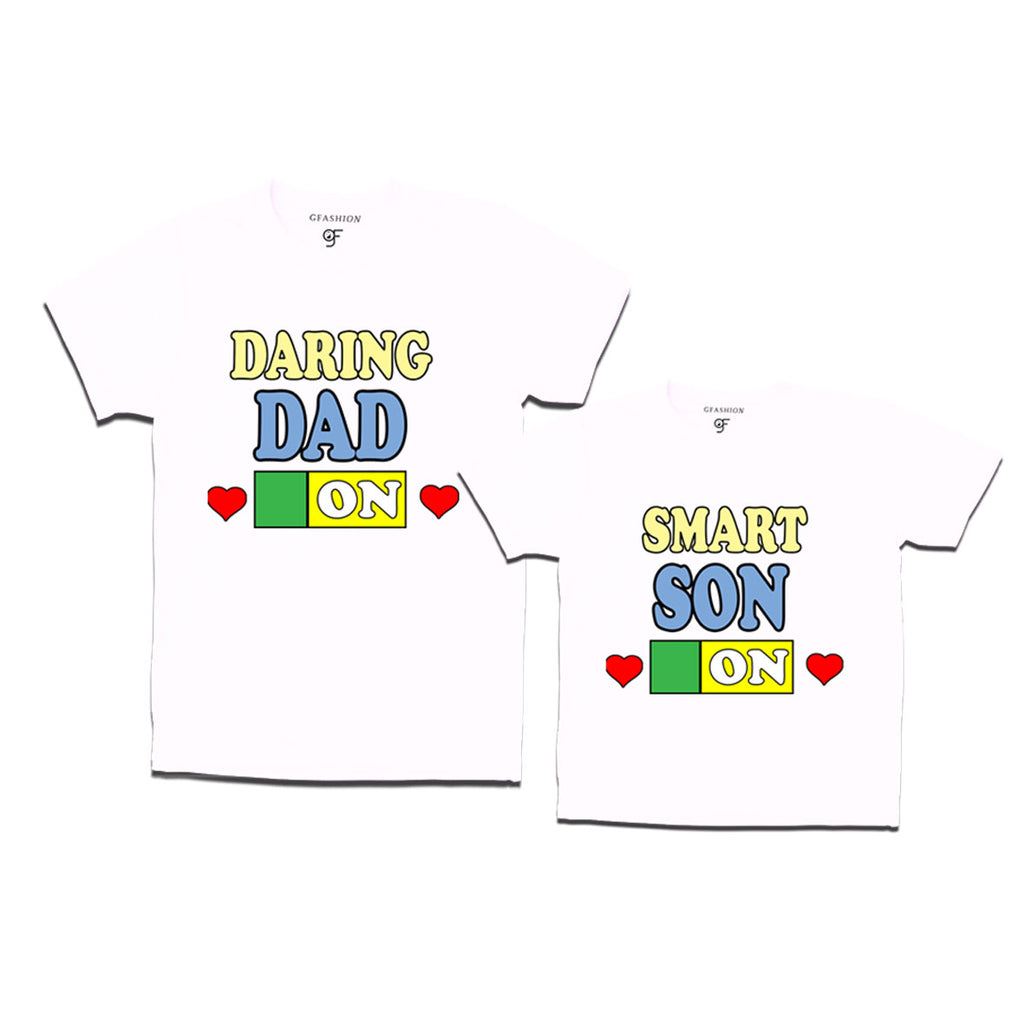 DARING DAD SMART SON ON COMBO T SHIRTS