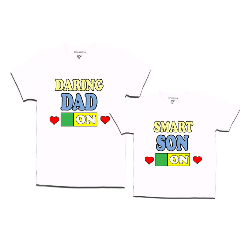 DARING DAD SMART SON ON COMBO T SHIRTS