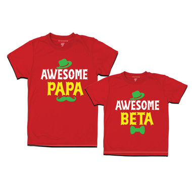 Awesome papa Awesome beta dad son tees