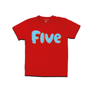 Donut Birthday boy t shirts for 5th birthday