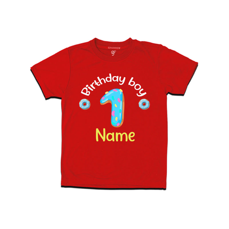 Donut Birthday boy t shirts with name customized for 1st birthday