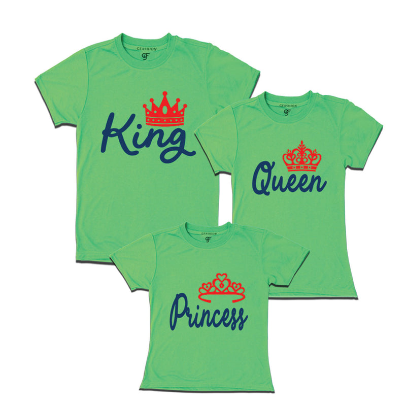 king queen and princess matching family t-shirt