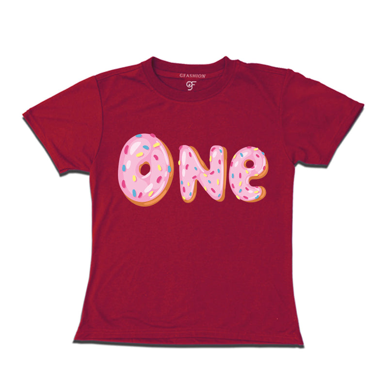 Donut Birthday girl t shirts for 1st birthday