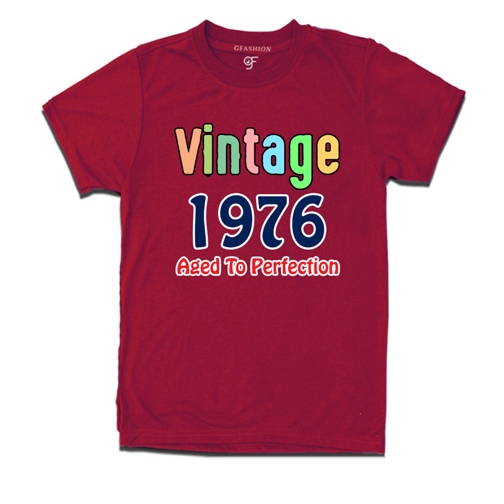 vintage 1976 aged to perfection t-shirts dad's mom's grandpa's