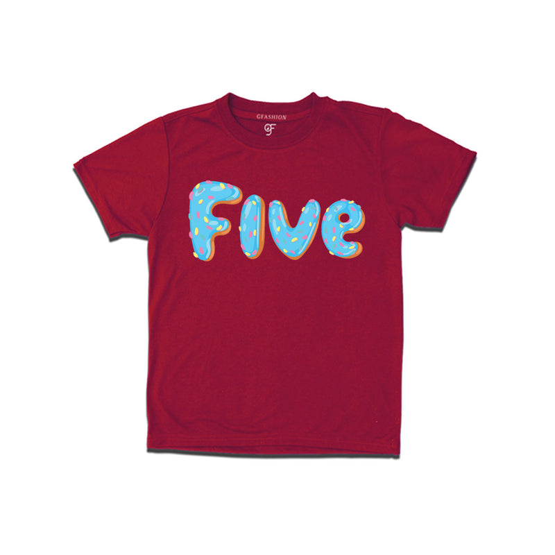 Donut Birthday boy t shirts for 5th birthday