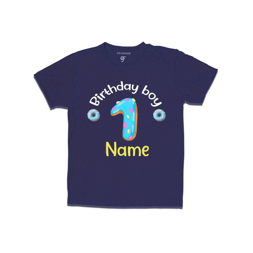 Donut Birthday boy t shirts with name customized for 1st birthday