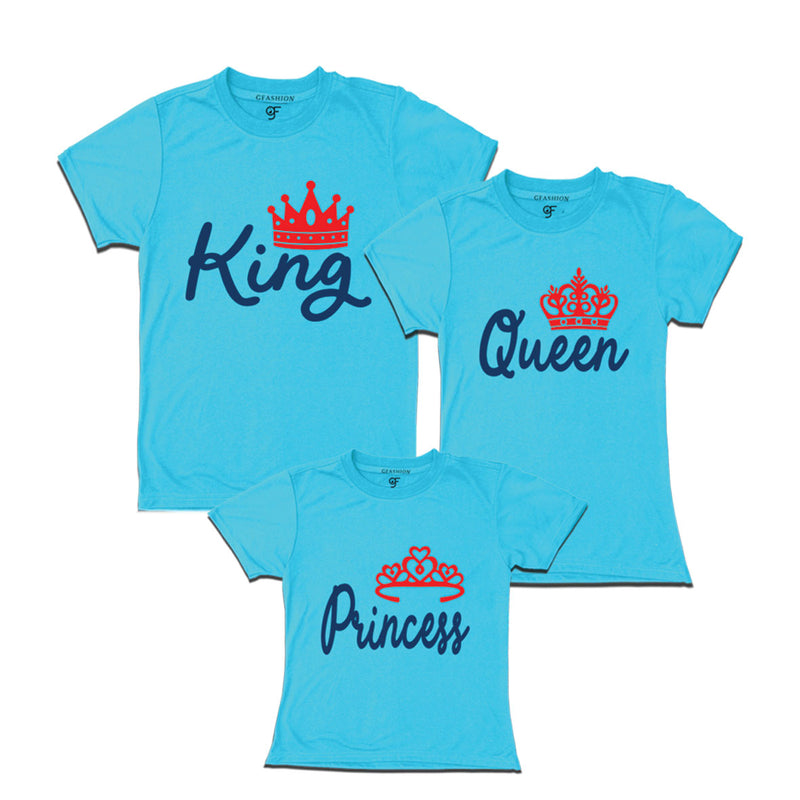 king queen and princess matching family t-shirt