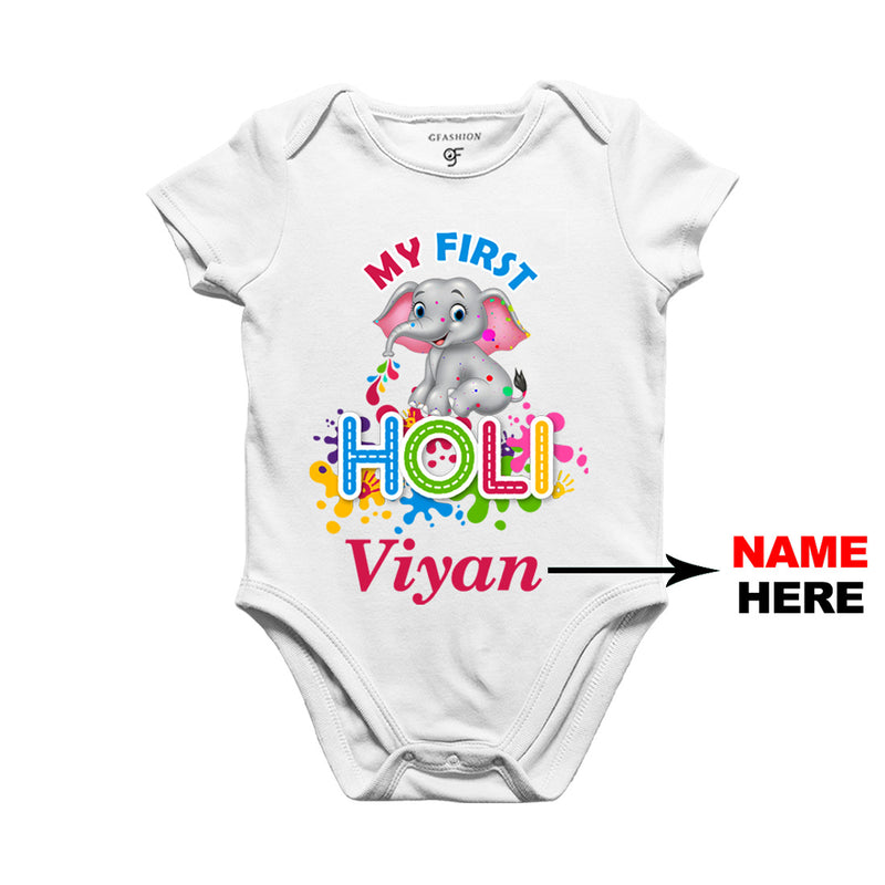 My First Holi Baby Onesie-Name Customized