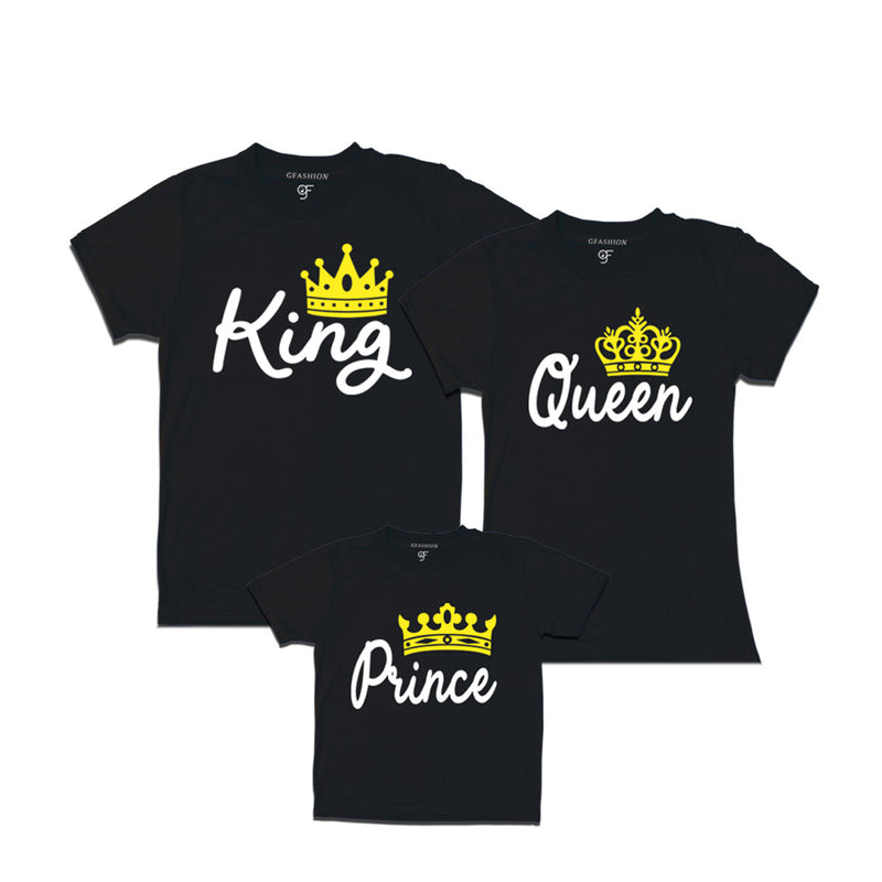 king queen and prince matching family t-shirt