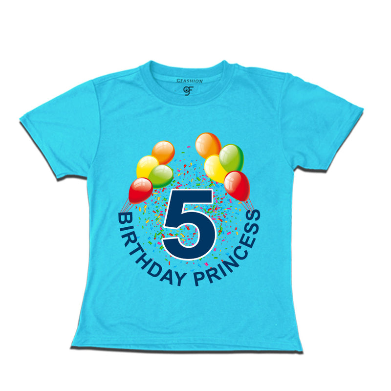 Birthday princess t shirts for 5th birthday