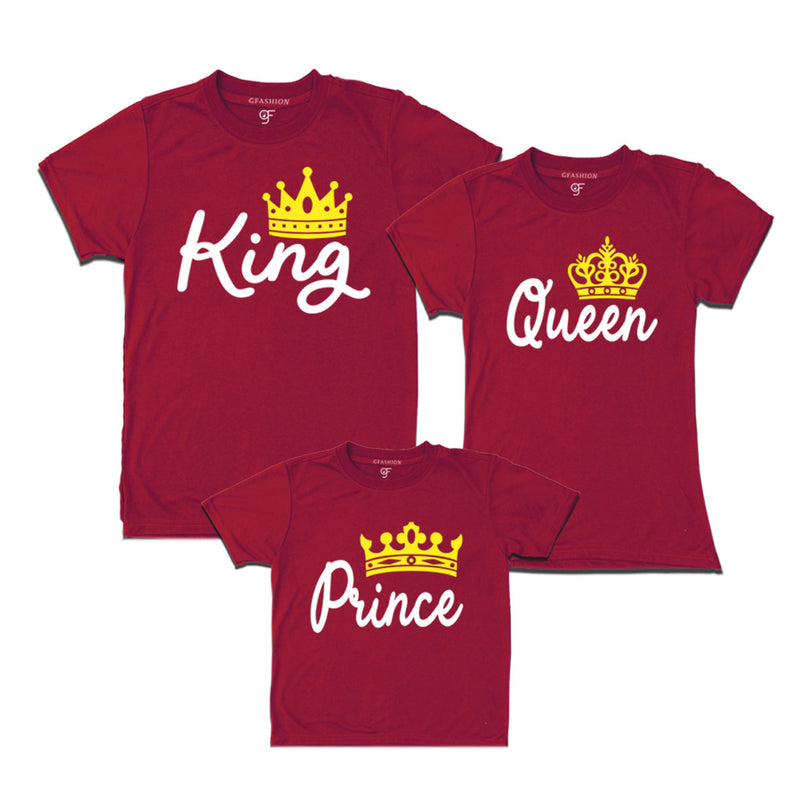 king queen and prince matching family t-shirt