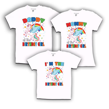 UNICORN PRINT BIRTHDAY T SHIRTS FOR FAMILY
