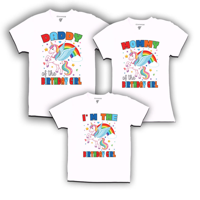 UNICORN PRINT BIRTHDAY T SHIRTS FOR FAMILY