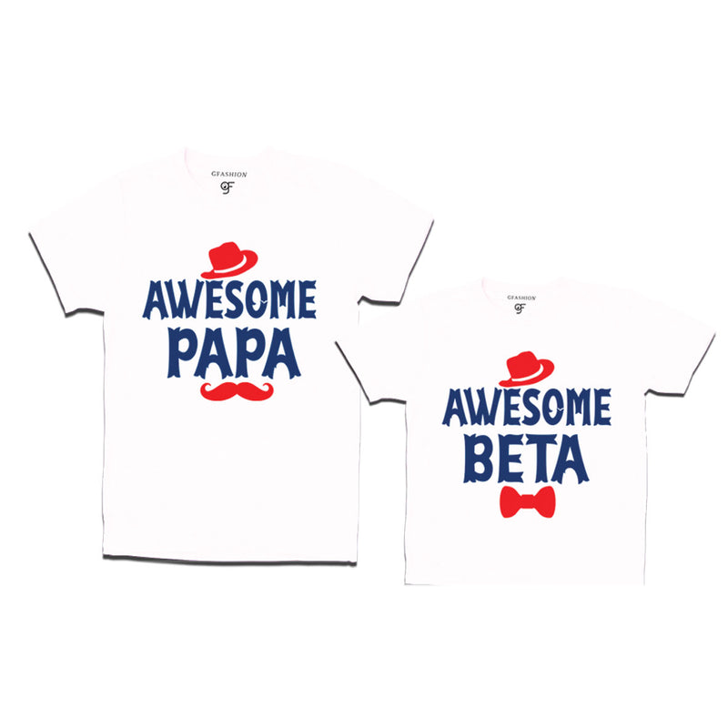 Awesome papa Awesome beta dad son tees