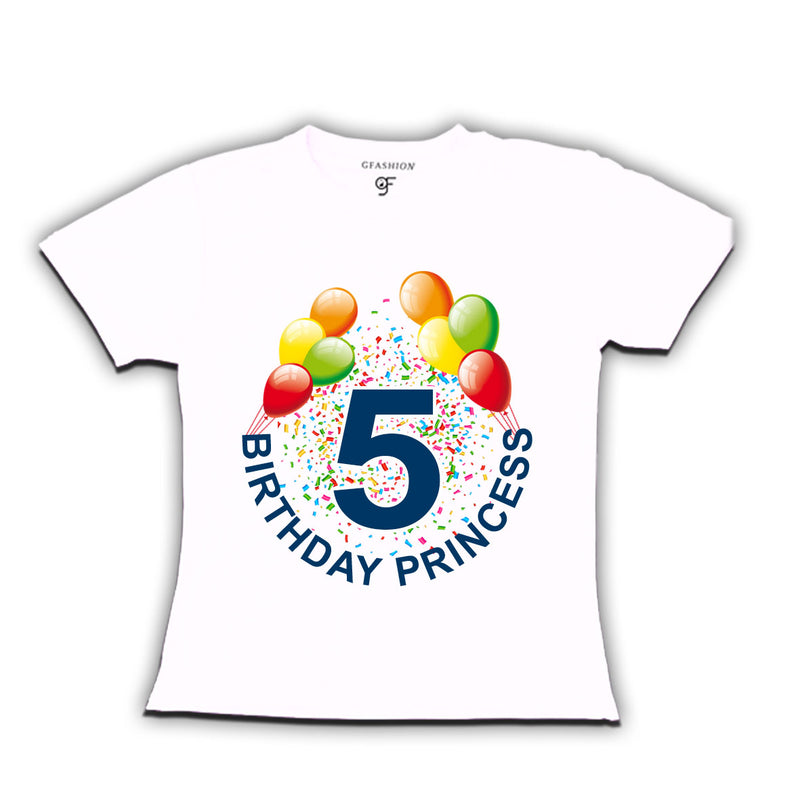 Birthday princess t shirts for 5th birthday