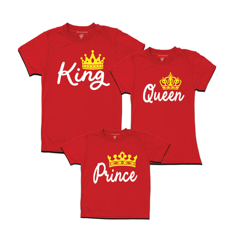 king queen and prince matching family t-shirt