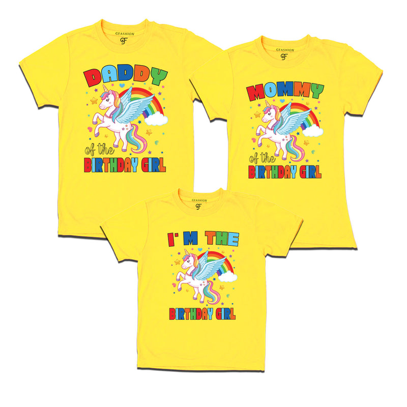 UNICORN PRINT BIRTHDAY T SHIRTS FOR FAMILY