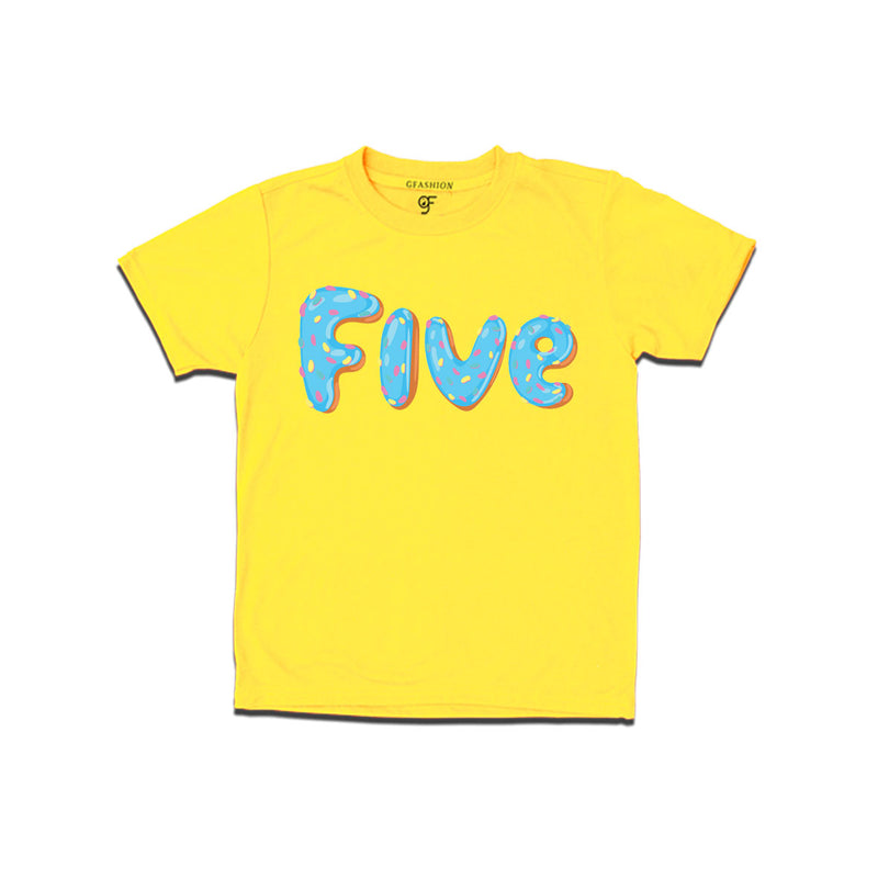 Donut Birthday boy t shirts for 5th birthday