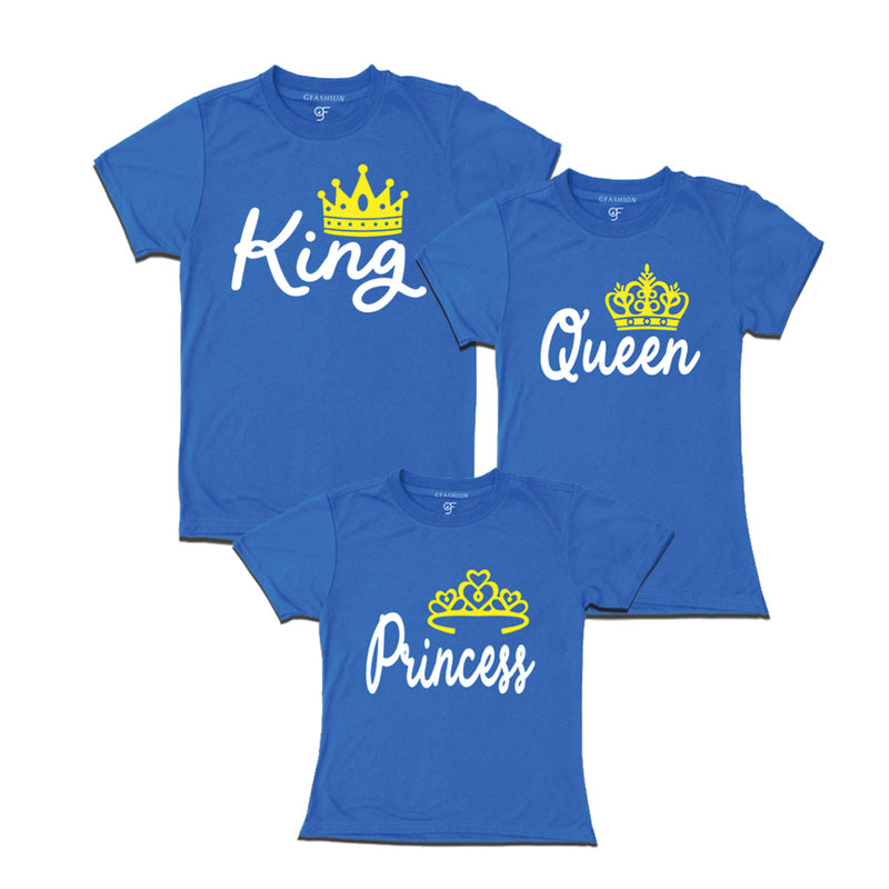 king queen and princess matching family t-shirt