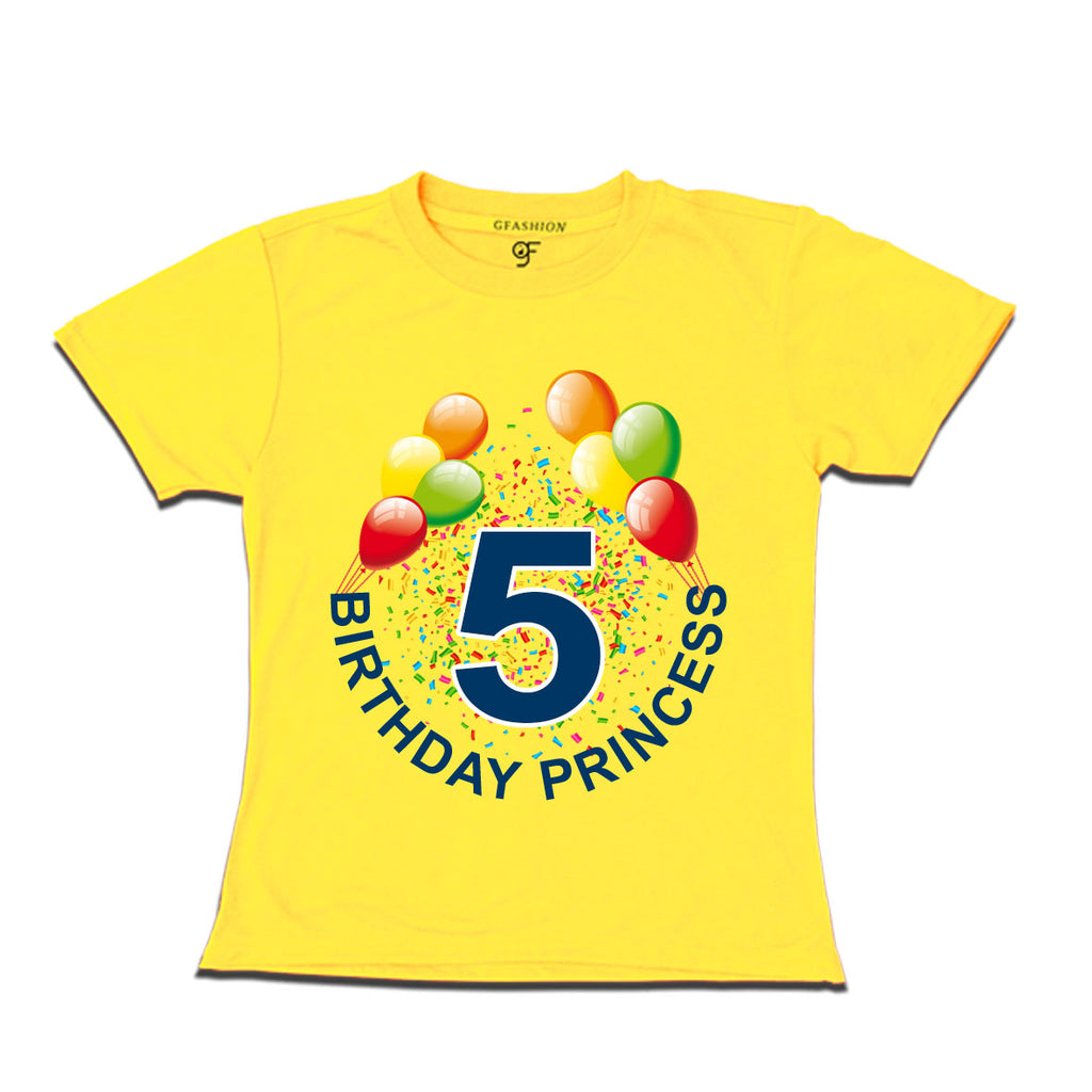 Birthday princess t shirts for 5th birthday