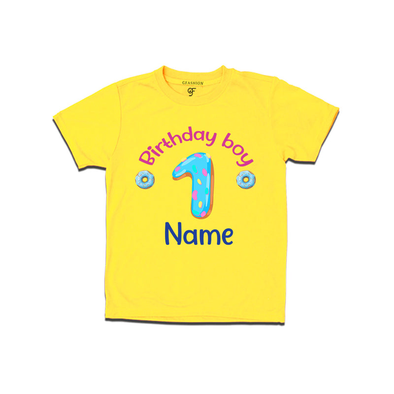 Donut Birthday boy t shirts with name customized for 1st birthday