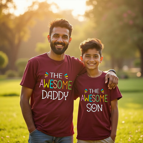 Awesome dad and son matching t-shirts