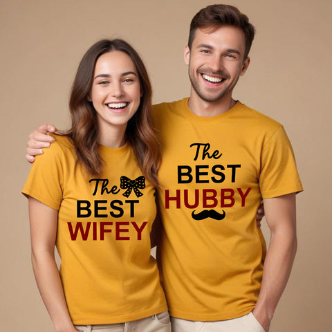 The Best hubby The Best wifey t shirts
