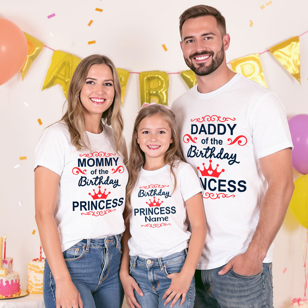 Daddy mommy and Birthday Princess