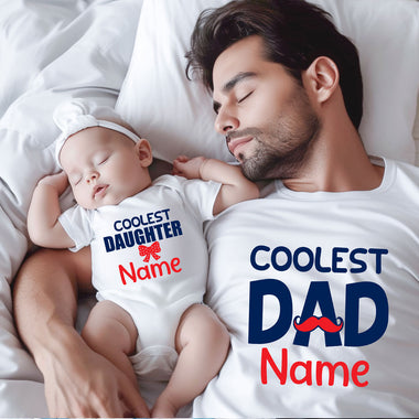 Coolest Dad-Coolest Daughter customize tshirts