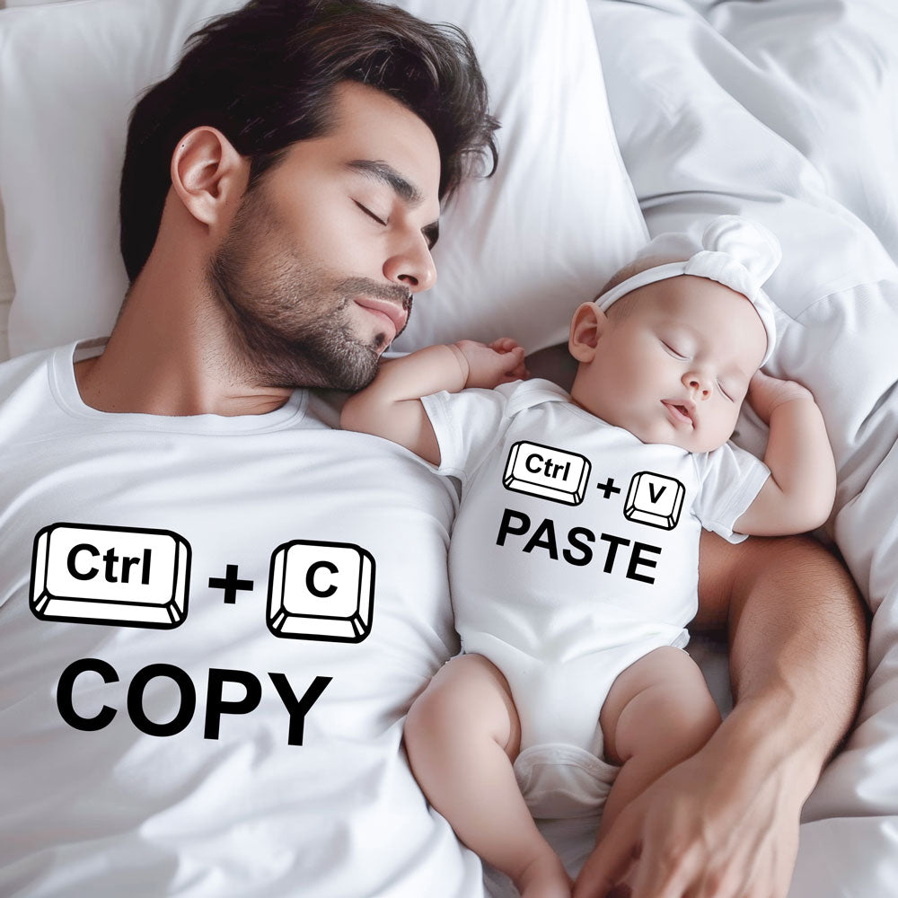 ctrl c ctrl v t shirts dad and baby dress baby onesie rompers