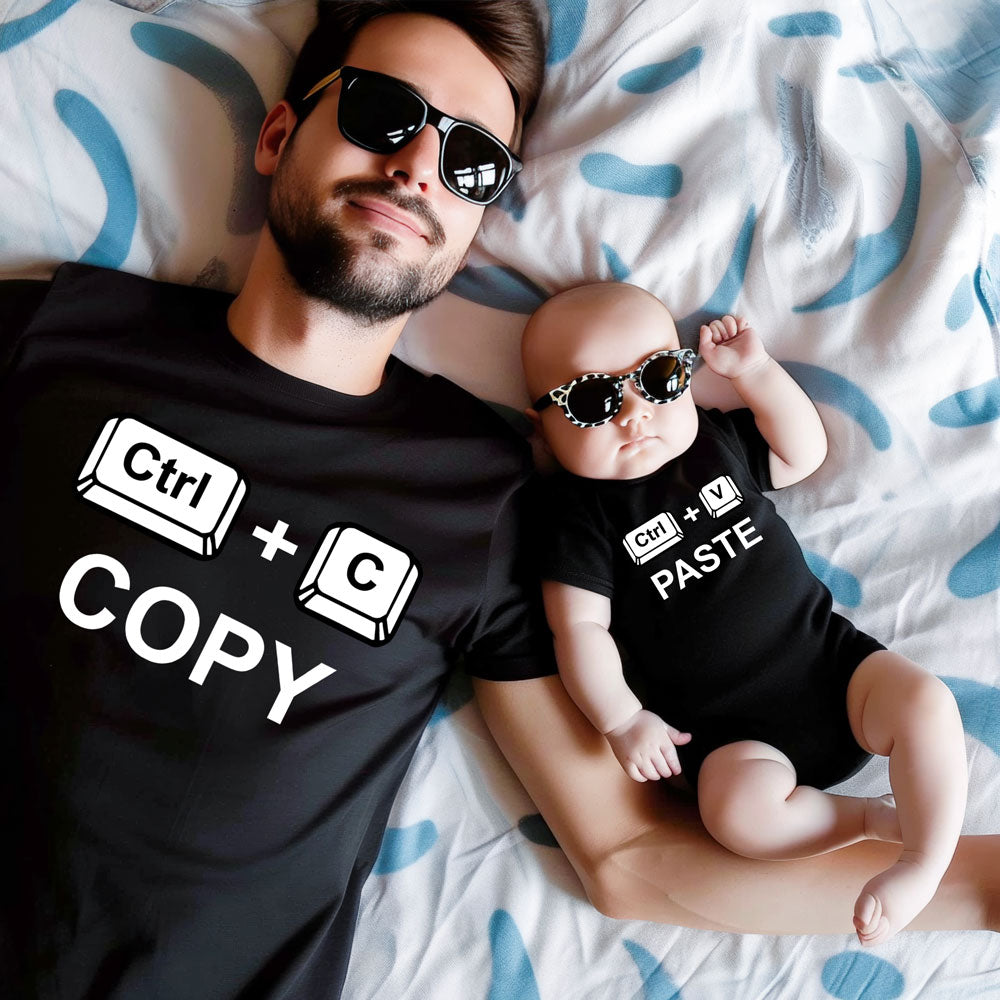 ctrl c ctrl v t shirts dad and baby dress baby onesie rompers