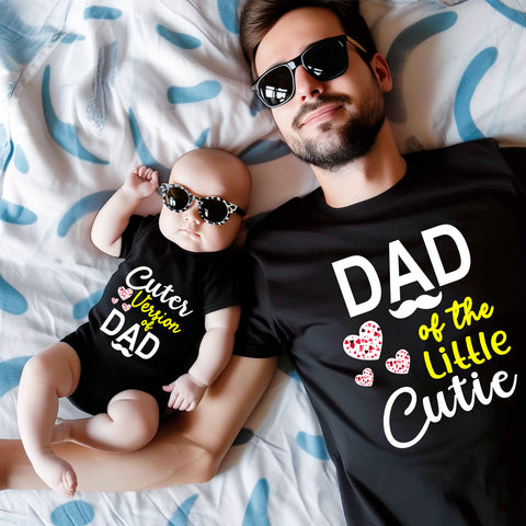 cuter version of dad t-shirt baby rompers/bodysuit