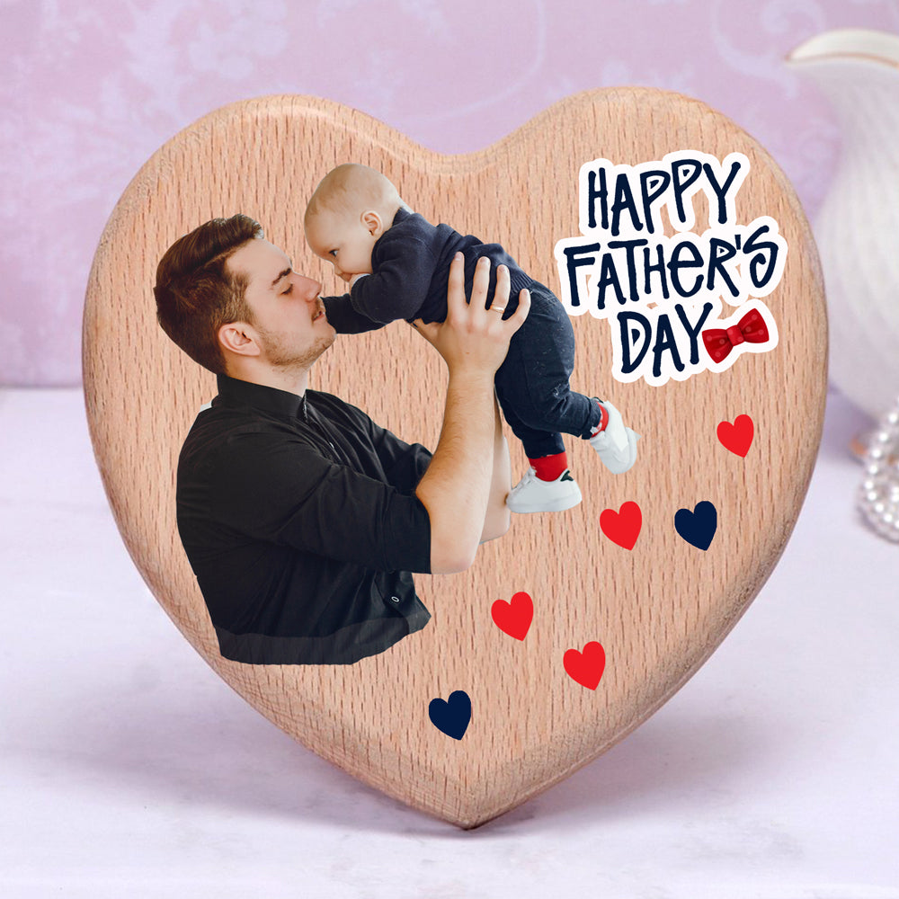 Customize UV Printed Wooden Photo Frame Gift for Father's Day
