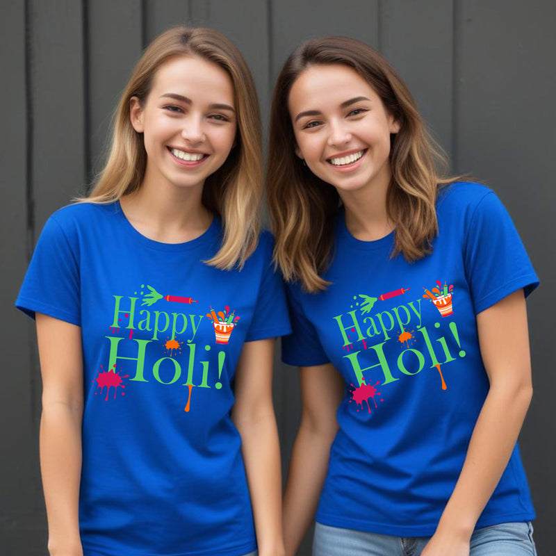 Happy Holi T-shirts For Couples and Family