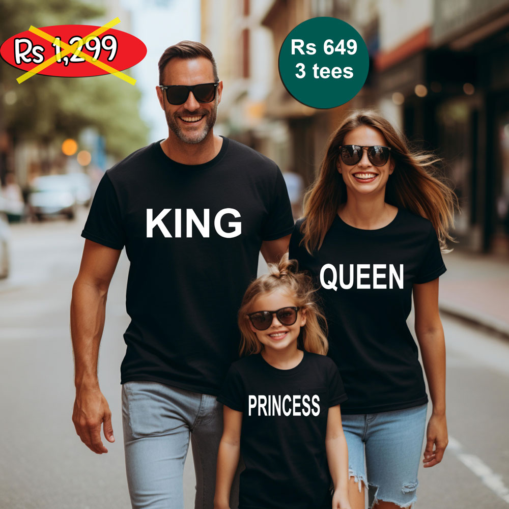 king queen princess t shirts family t shirts set