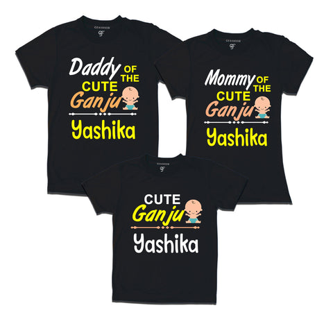 Cute Ganju Name Customized T-shirts for the Whole Family