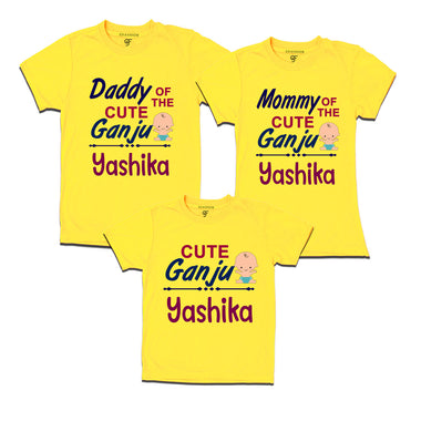 Cute Ganju Name Customized T-shirts for the Whole Family