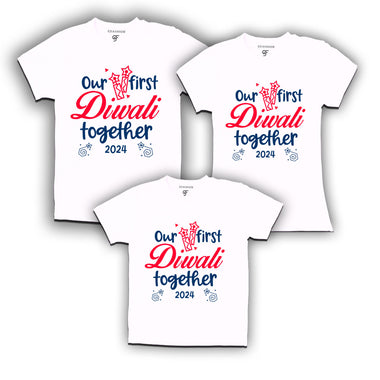 our first Diwali together family t shirts