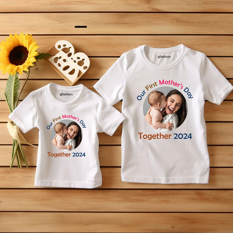 Our first mother's day together photo customize tshirts