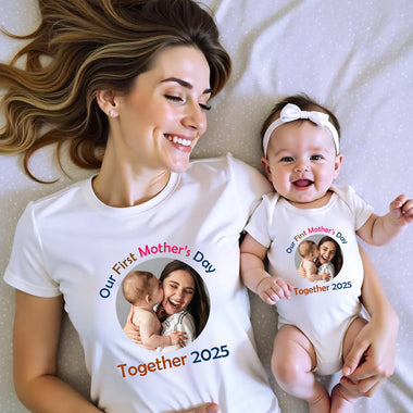Our first mother's day together photo customize tshirts
