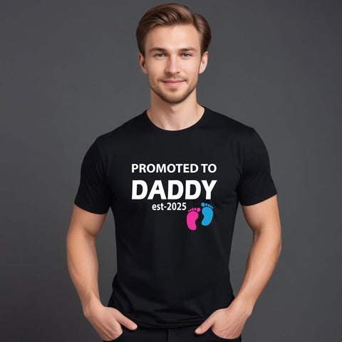 Promoted to daddy est 2025 t shirts