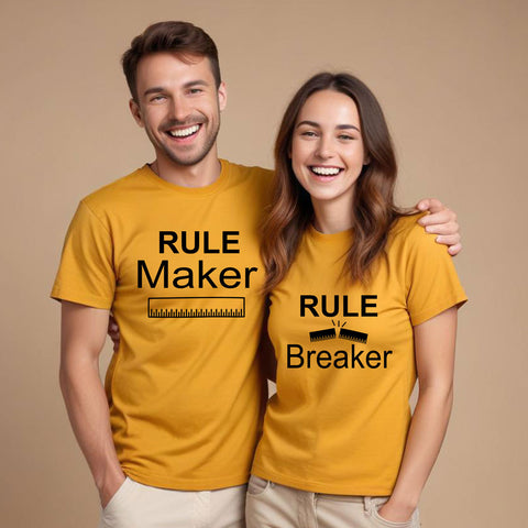 Rules Maker-Rules Breaker T-shirts for Couples