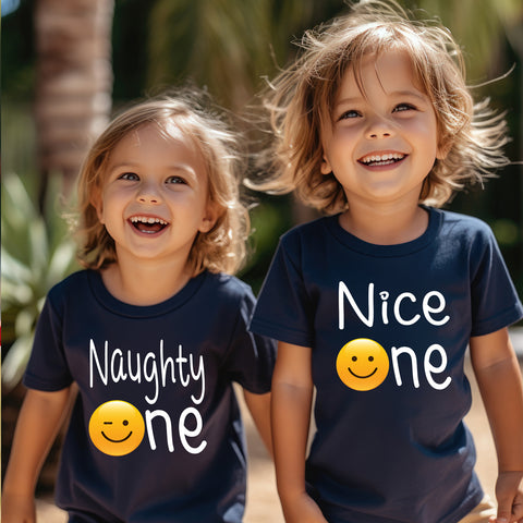 Nice one Naughty one t-shirts